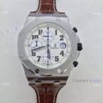 Replica Audemars Piguet Swiss Replica Chronograph watch SS White
